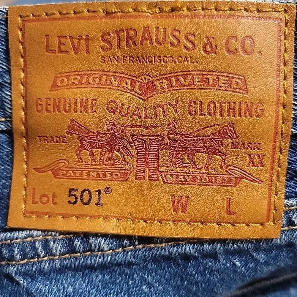 Levi's 501 Original Riveted XX Jeans Mens 46x32 Blue BigE Relaxed Straight Denim